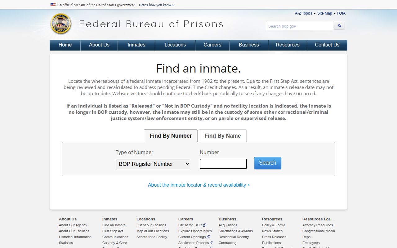 Federal BOP search separate from Hancock County arrests